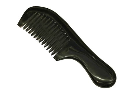 Buffalo Horn Hair And Beard Comb With Round Handle Wide Tooth