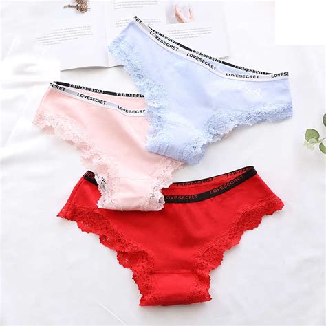 Wlsd Sexy Panties Womens Lace Briefs Seamless Cotton Female Lingerie