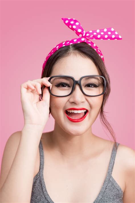 Beautiful Woman Pinup Style Portrait Asian Woman Stock Image Image Of Glamour Beauty 98132863