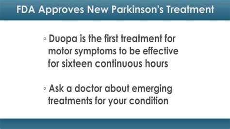Fda Approves New Parkinsons Treatment Youtube