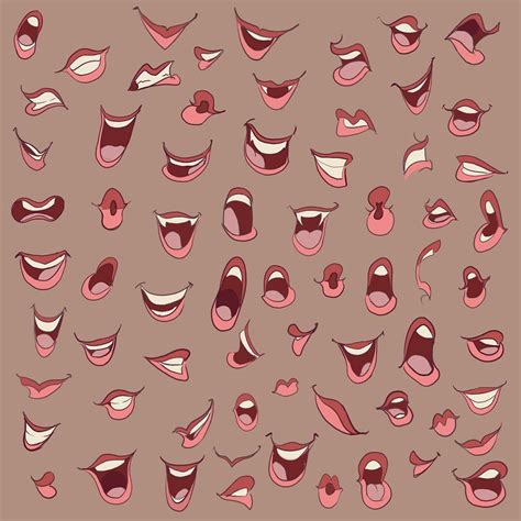 Cartoon Mouth And Teeth Expressions Drawing Tutorial