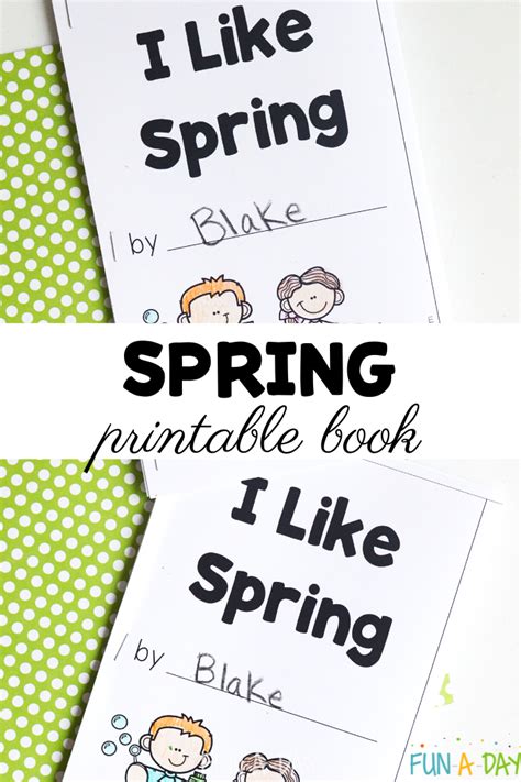 Spring Printable Book For Preschool And Kindergarten Fun A Day