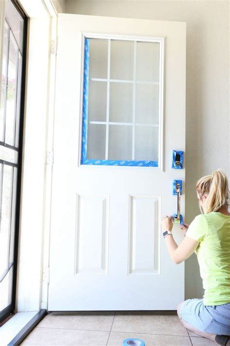 I decided to paint the front door without taking it off the hinges or even removing the hardware because that is the fastest and easiest way. How To Paint A Front Door {Without Removing It | Painted ...