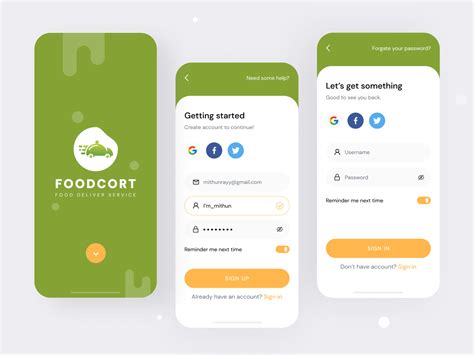 Food Delivery App Login Ui By Mithun 🔥 On Dribbble