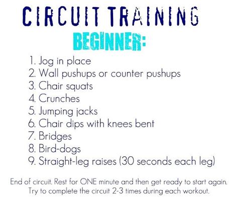 Great Beginner Workout Circuit Training Workouts Circuit Workout Circuit Training