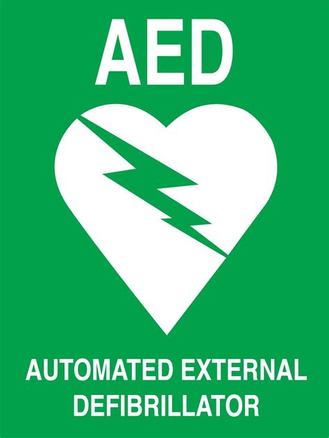 Automated External Defibrillator Sign New Signs