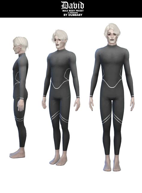 Download David Male Body Preset 4 Versions Sims 4 Body Mods Sims 4