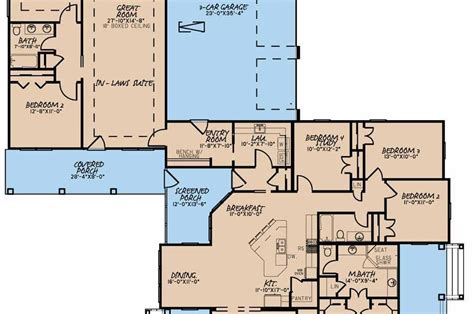 One Story Floor Plans With Mother In Law Suite Floorplansclick