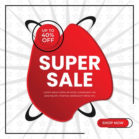 Big Sale Offer Template Vector Mega Sale Super Sale Special Online