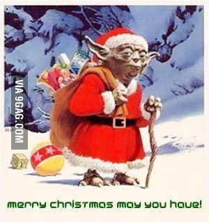 The mandalorian breakout star baby yoda has become a viral sensation. Yoda wishes you a merry Christmas - 9GAG