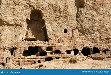 Caves In The Cliffs Near Bamiyan Afghanistan Stock Photo Image Of