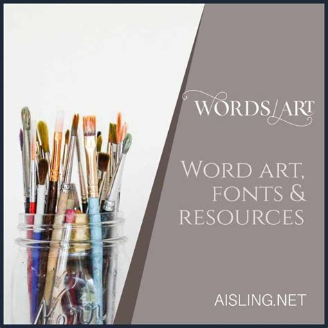 Word Art Fonts And Resources Art Journaling And Mixed Media Art