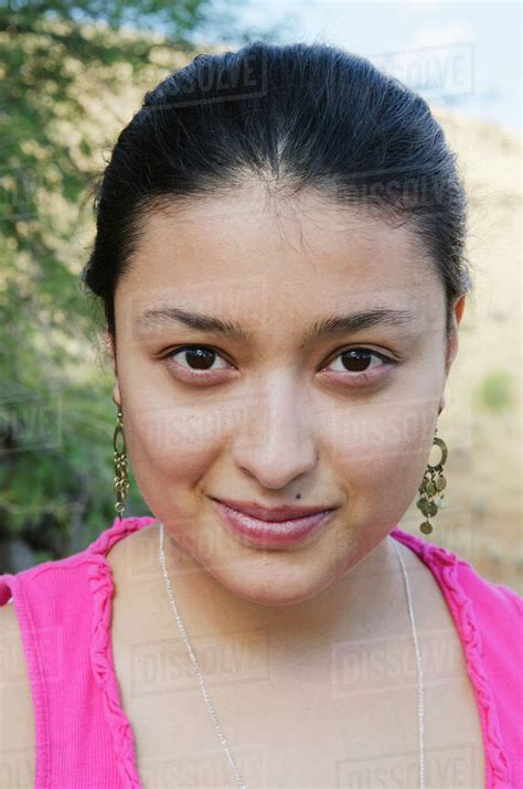 Portrait Of A Young Mexican Woman Guanajuato Mexico Stock Photo