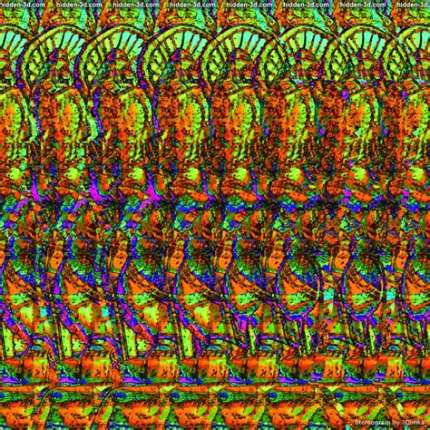 Stereogram Puzzle By 3dimka On Deviantart Ilusiones ópticas 3d