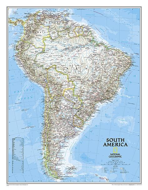 Ameryka Południowa Classic. Mapa polityczna 1:11 121 000, 61x77 cm