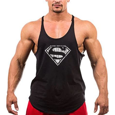Superman Gyms Stringer Tank Top Men Bodybuilding And Fitness Men S