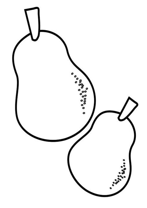 Pear Coloring Kruska Pages Printable Za Drawing Color Fruit 1976