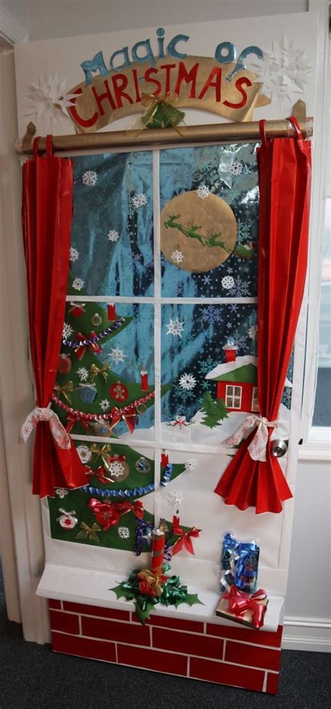 I can't believe it is christmas time already!! Holiday Door Decoration Contest - 1st Place - Accounting Department. | Diy christmas door ...