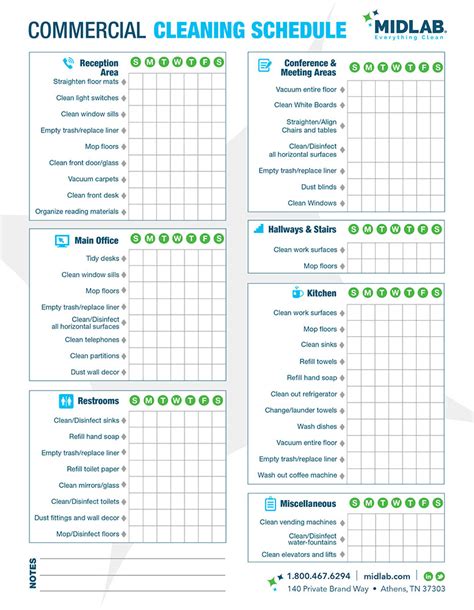 Office Cleaning Checklist Printable