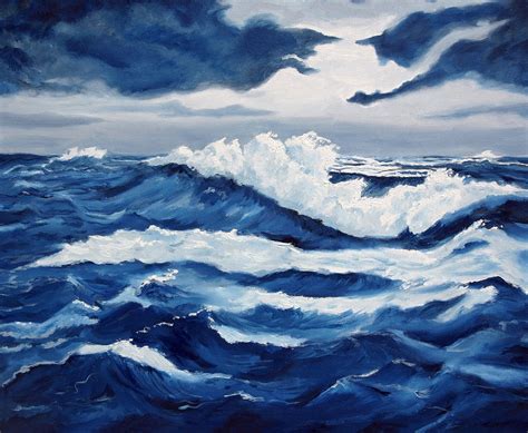 Storm At Sea Painting By Lorraine Foster