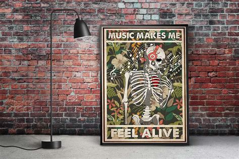Music Poster Music Makes Me Feel Alive Poster Vinyl Poster Etsy