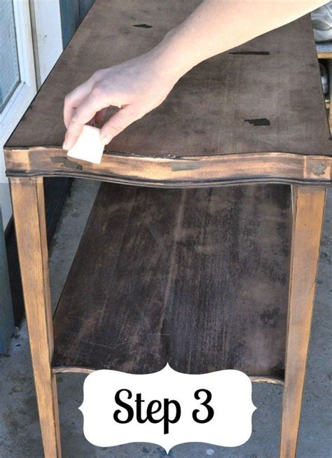 How To Distress A Table Furniture Painting Technique Diy Ready