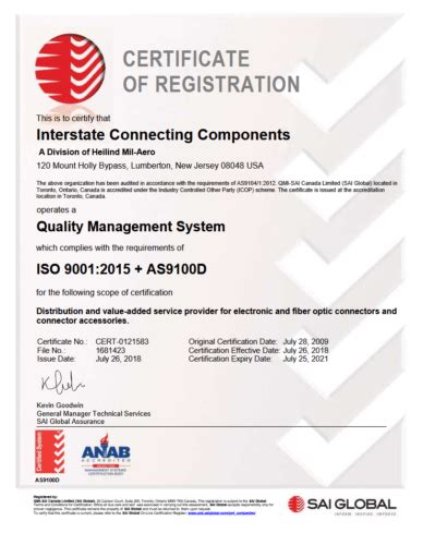 Icc Is Now Qualified To Iso 90012015sae As9100d