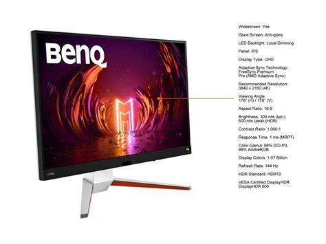 benq 32 144 hz ips uhd gaming monitor freesync premium pro amd adaptive sync 3840 x 2160 4k