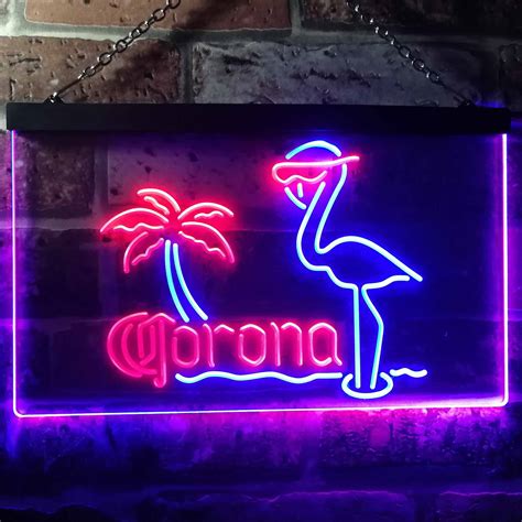 Corona Extra Pink Flamingo Home Bar Neon Light Led Sign Home Bar T