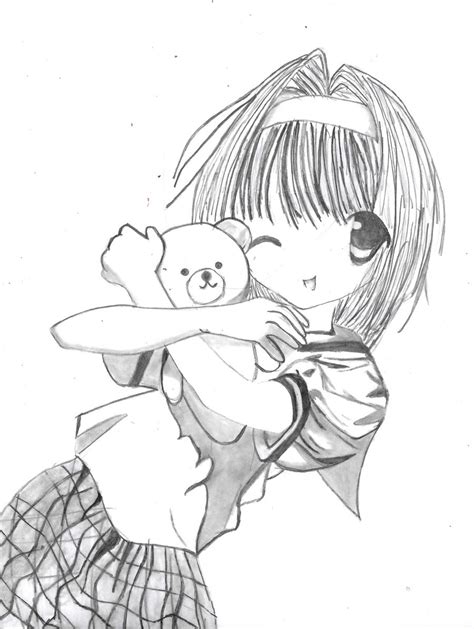 Anime With Teddy Bear By Lalaesha On Deviantart