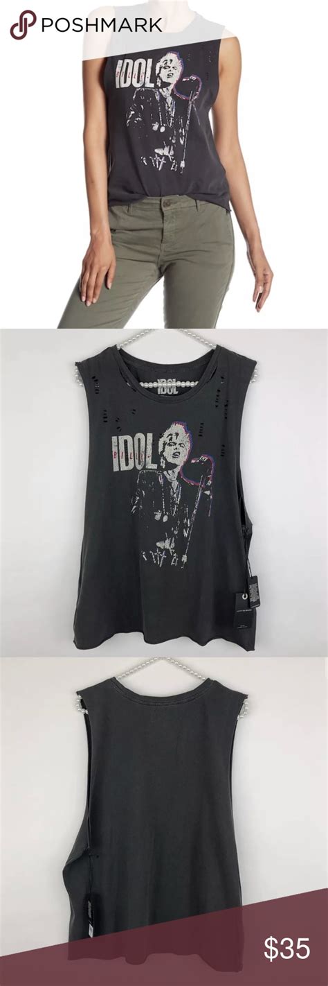 Nwt Lucky Brand Billy Idol Distressed Tank Top Tank Tops Tops Lucky