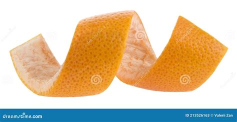 Orange Skin Isolated On White Background Stock Image Image Of Food