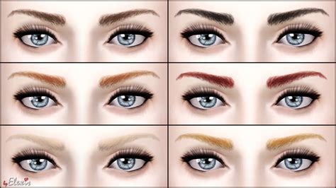 mod the sims bare naturals vibrant eyebrows for females teen to elder
