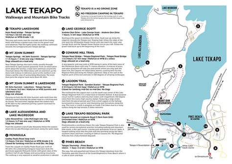 Lake Tekapo Nz Town Map