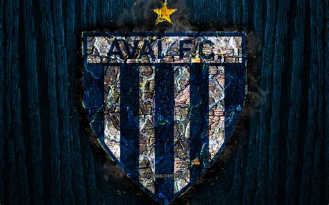 Download Wallpapers Avai Fc Scorched Logo Brazilian Seria A Blue