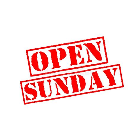 Open Sundays Sign Stock Illustrations 4 Open Sundays Sign Stock