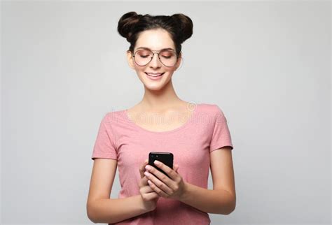 Beautiful Cheerful Woman Talking On Mobile Phone Stock Image Image Of Freelancer Fashion