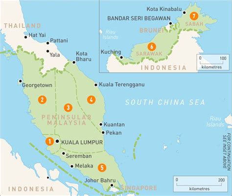 Map Of Malaysia Malaysia Regions Rough Guides Malaysia Trip