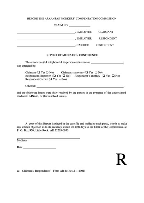 Fillable Workers Compensation Commission Printable Pdf Download