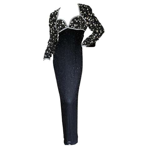Bob Mackie Gold Beaded Gown At 1stdibs Beaded Gold Gown Bob Mackie Dress Price Bob Mackie