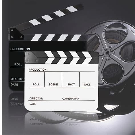 Acrylic Director Film Movie Clapper Board With Magnet