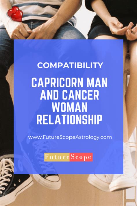 Their physical and sexual chemistry is really high, but what they struggle with is communication. Capricorn Man and Cancer Woman love compatibility ...