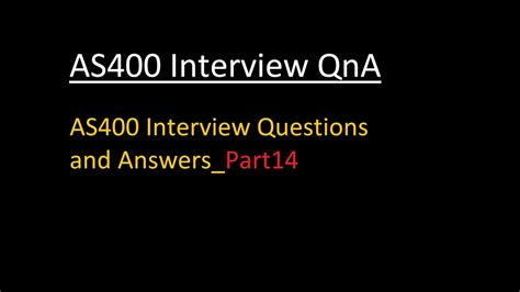 As400 Interview Questions And Answers Part14 Youtube