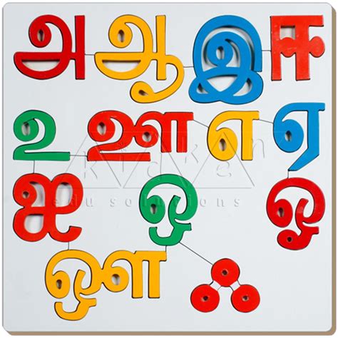 Buy Kidken Tamil Vowels Alphabet Board Multicolour Online At Low