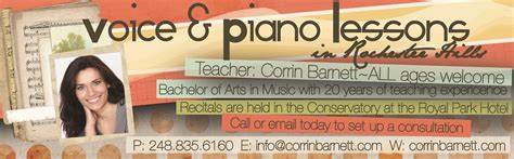 Theory lessons for iphone and ipad. Corrin Barnett, Voice and Piano Lessons in Rochester Hills