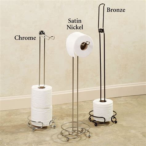 Mdesign decorative metal free standing toilet paper holder to keep the toilet paper bundle securely in the right place, you must have the best toilet paper. Flipper Toilet Paper Holder Floor Stand