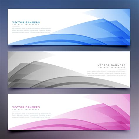 Abstract Banners And Headers Set Download Vetores E Gráficos Gratuitos