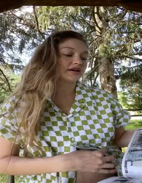 Gigi Hadid Shows Off Bare Baby Bump For First Time As Supermodel Opens