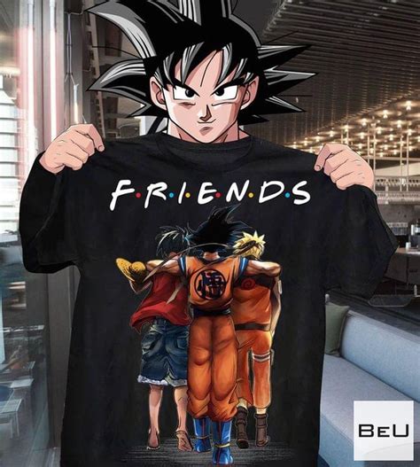 New One Piece Monkey D Luffy Naruto Son Goku Friends Shirt Myteashirts