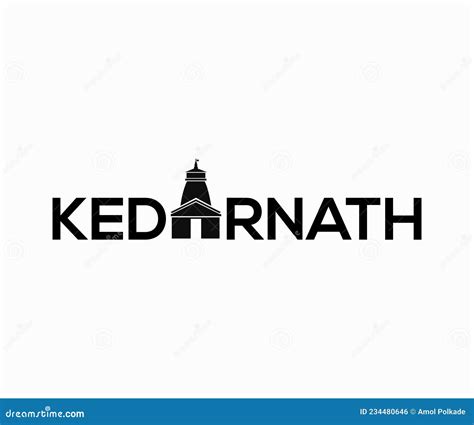 Kedarnath Lord Shiva Typography With Kedarnath Temple Inside Of Typo